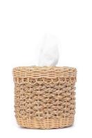 Woven tissue box isolated on a white background photo