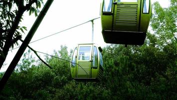 Changshu City, Jiangsu Province, October 25, 2020 - Cable car in the mountains
