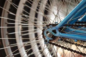 Bicycle wheel spokes photo