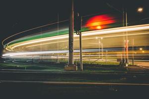 Long exposure of a freeway at night photo