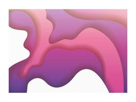 Purple and pink waves background inside frame vector design