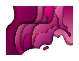 Purple and pink waves background inside frame vector design