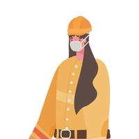 Female constructer with mask vector design