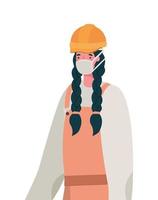 Female constructer with mask vector design