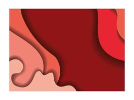 red waves background inside frame vector design