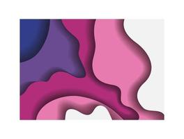 Purple and pink waves background inside frame vector design