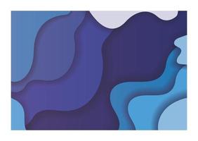 Blue waves background inside frame vector design