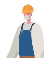 Male constructer with mask vector design