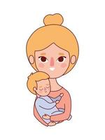 Mother with baby vector design