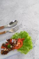 Appetizers with spicy sardines photo