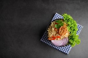 Homemade Thai style noodles photo