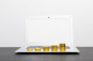 Concept of financial growth with coins photo