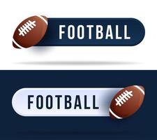 Football toggle switch buttons. vector