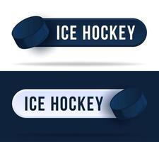 Ice hockey toggle switch buttons. vector