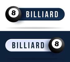 Billiard toggle switch buttons. vector
