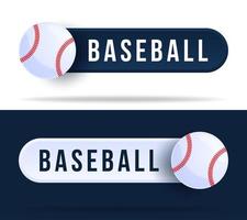 Baseball toggle switch buttons. vector