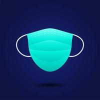 realistic hygienic mask vectors for particulate respirator and coronavirus filter on blue background