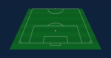 Half Green Grass Vector Football or Soccer Field Background. Stock Vector Illustration of a Soccer Field With Front Perspective