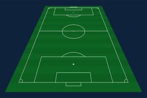 Green Grass Vector Football or Soccer Field Background. Stock Vector Illustration of a Soccer Field With Front Perspective