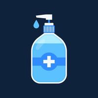 Disinfection. Hand sanitizer bottle, washing gel. Vector illustration