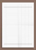 Mockup Crumpled Standard Blank Accounting Sheet Series A4 Format Paper Size Vector Illustration