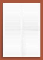 Crumpled Standard Two Lined Column Blank Series A4 Format Paper Size Vector Illustration