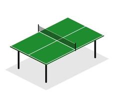 Mesa de ping pong verde es un diseño de ilustración vectorial isométrica vector