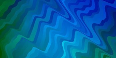 Light Blue, Green vector pattern with curves.