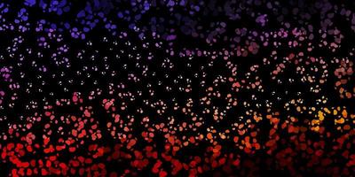 Dark purple, pink vector texture with memphis shapes.