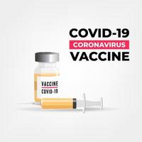 Coronavirus vaccine concept vector