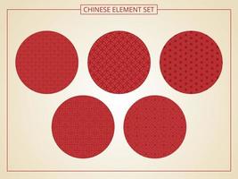 Chinese seamless pattern in 5 styles vector