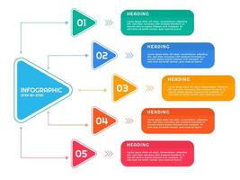 Infographic abstract geometric triangle shapes vector