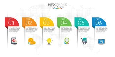 elementos infográficos para contenido, diagrama, diagrama de flujo, pasos, partes, línea de tiempo, flujo de trabajo, gráfico. vector