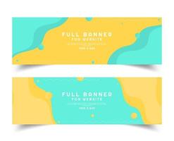 Full banner set for website vector