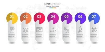 elementos infográficos para contenido, diagrama, diagrama de flujo, pasos, partes, línea de tiempo, flujo de trabajo, gráfico. vector