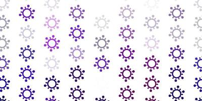 Light Purple vector pattern with coronavirus elements