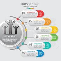 elementos infográficos para contenido, diagrama, diagrama de flujo, pasos, partes, línea de tiempo, flujo de trabajo, gráfico. vector