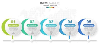 Infographics for business concept with icons and options or steps. vector