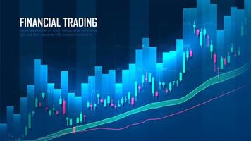 mercado de valores o gráfico de comercio de divisas vector