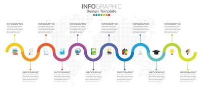 infografías para el concepto de negocio con iconos y opciones o pasos. vector