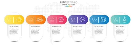 Timeline infographics with step and marketing icons vector