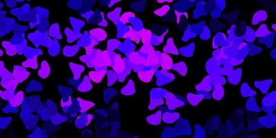 Dark purple, pink vector texture with memphis shapes.
