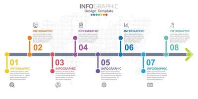 Infographics for business concept with icons and options or steps. vector