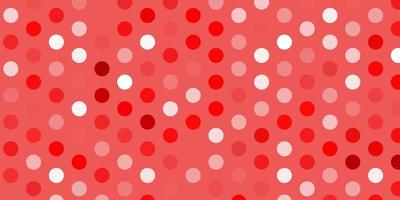 Light red vector background with bubbles.