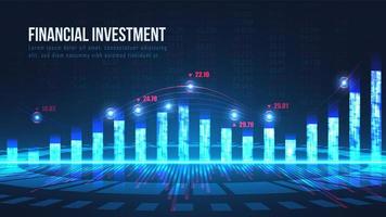 concepto gráfico de indicadores del mercado de valores vector