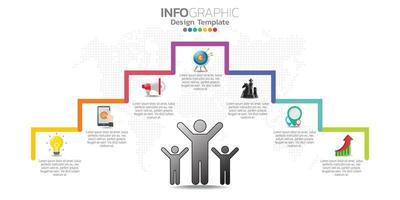 infografías para el concepto de negocio con iconos y opciones o pasos. vector