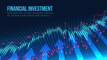 Stock market or forex trading graph vector