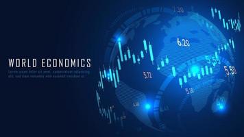 financiero global en concepto gráfico vector