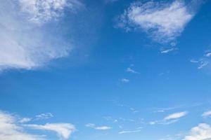 Blue sky with white clouds photo