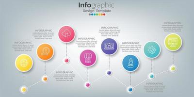 infografía en concepto de negocio con 8 opciones, pasos o procesos. vector